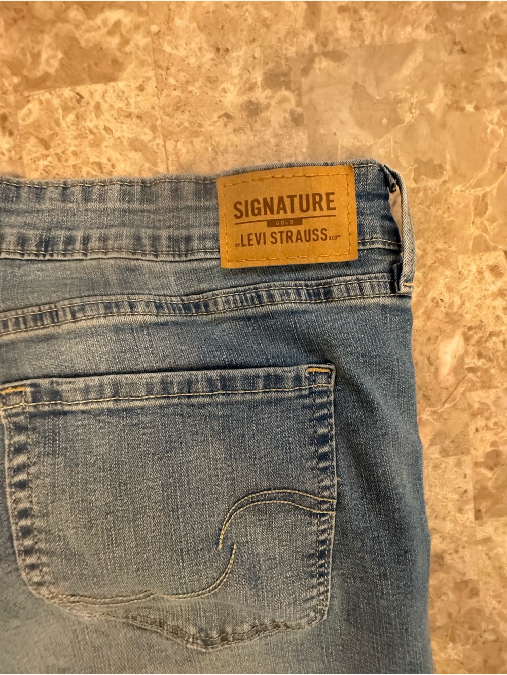 Signature by Levi Strauss Light Blue Skinny Jeans 16Long - Picture 3 of 9